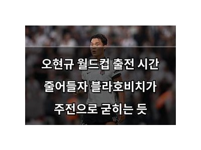 오현규 월드컵 출전 시간 줄어들자 블라호비치가 주전으로 굳히는 듯