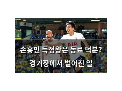 손흥민 득점왕은 동료 덕분? 경기장에서 벌어진 일