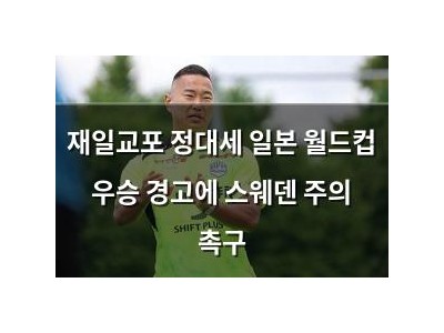 재일교포 정대세 일본 월드컵 우승 경고에 스웨덴 주의 촉구
