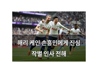 해리 케인 손흥민에게 진심 작별 인사 전해