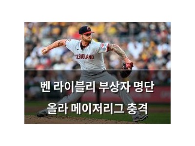 벤 라이블리 부상자 명단 올라 메이저리그 충격