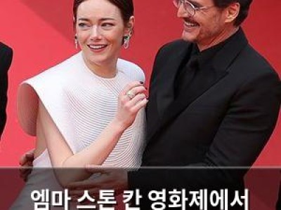 엠마 스톤 칸 영화제에서 벌에 공격받아