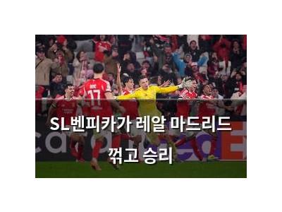 SL벤피카가 레알 마드리드 꺾고 승리