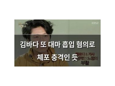 김바다 또 대마 흡입 혐의로 체포 충격인 듯