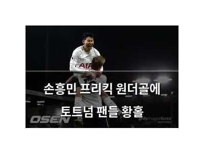 손흥민 프리킥 원더골에 토트넘 팬들 황홀