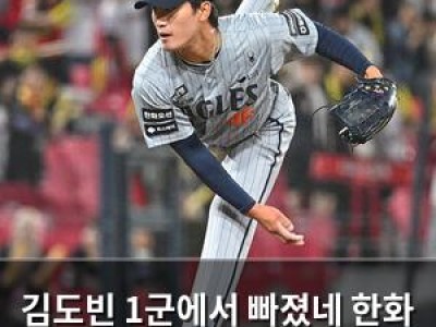 김도빈 1군에서 빠졌네 한화 팬들 반응 뜨거운 이유