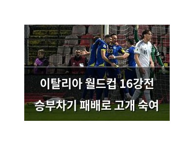 이탈리아 월드컵 16강전 승부차기 패배로 고개 숙여